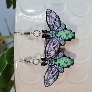 Winged Hemp 420 Drop Earrings